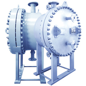 Trocador de calor de casco e tubo com placas